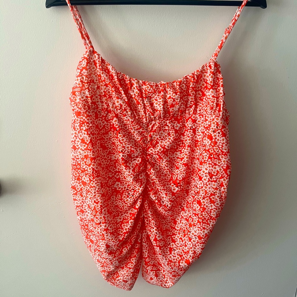 Willow Floral Salmon Tank Top